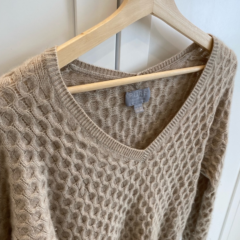 Pure Beige Cashmere Sweater